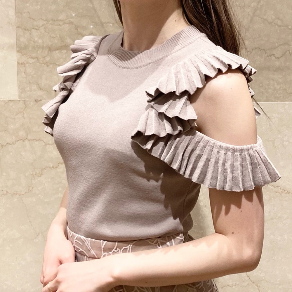 ❌SOLD❌ SNIDEL Ruffle Knit Top